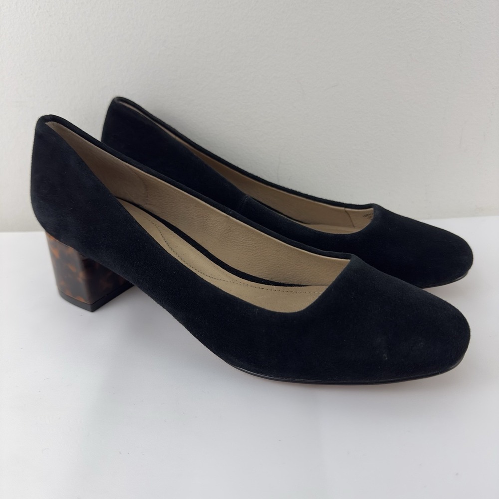 J.Jill‎ Women's Black Suede Block Heel Pumps Size 6